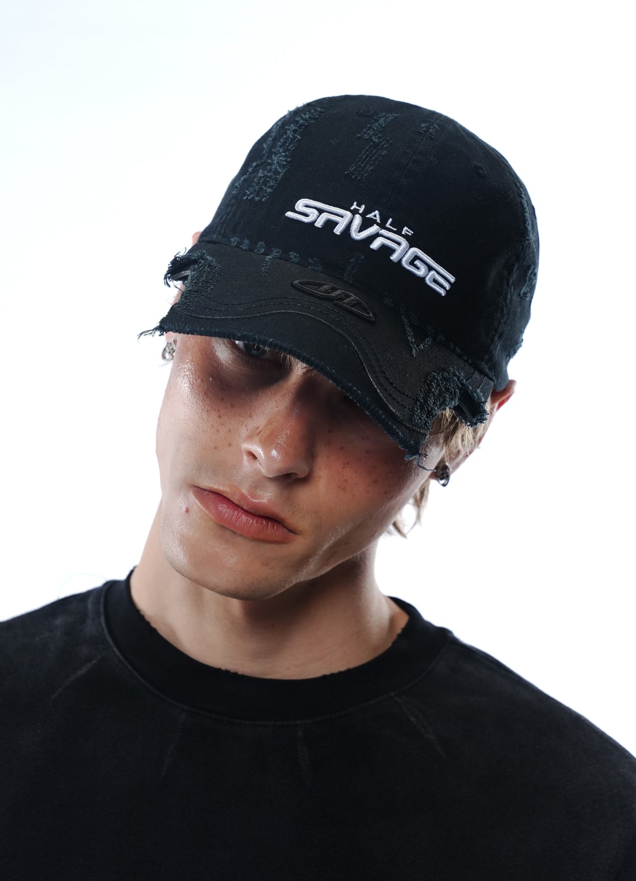 Distressed Cut Logo Cap