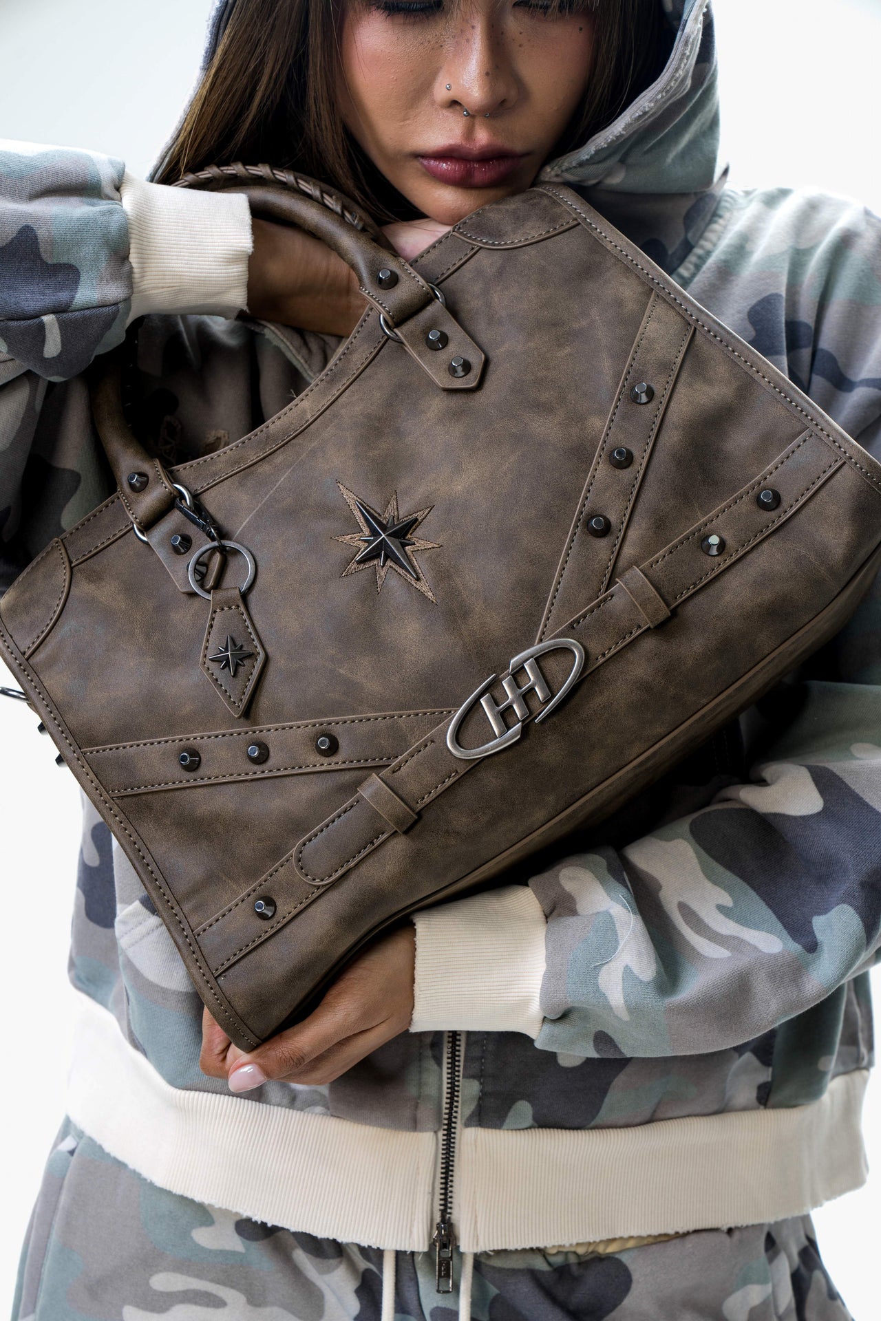 Studded Tote Bag
