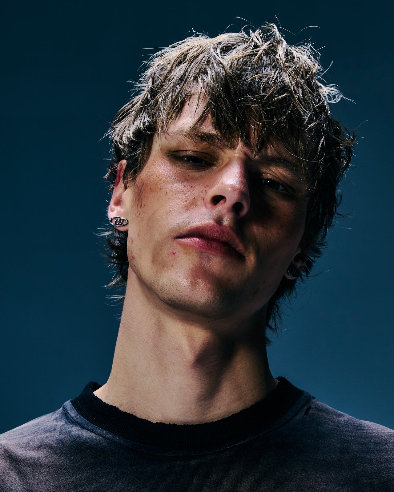 HALFSAVAGE Logo Earring — Antique Finish