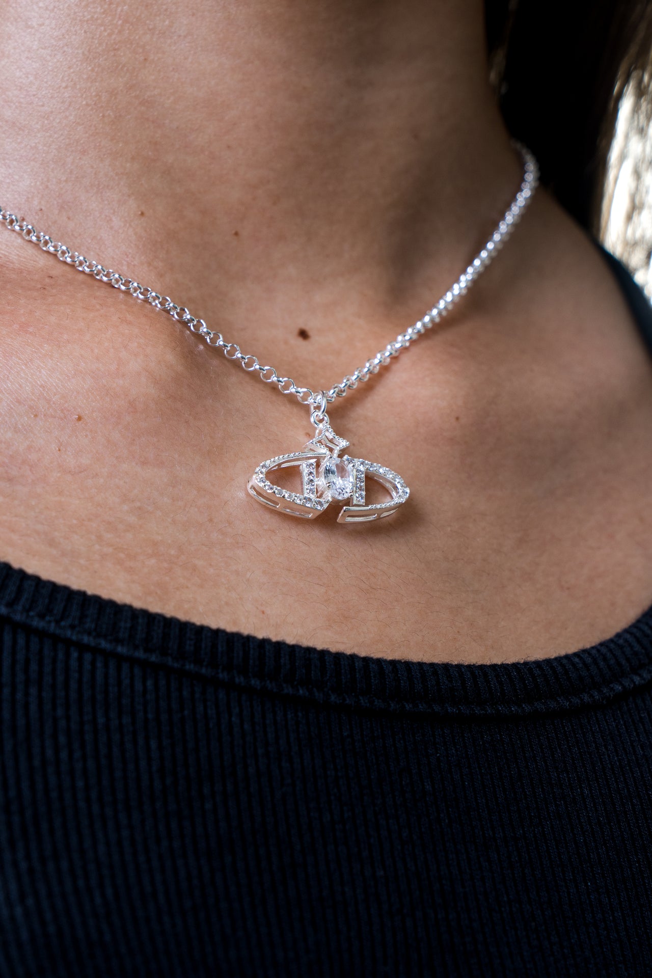 HALFSAVAGE Logo Necklace — Silver