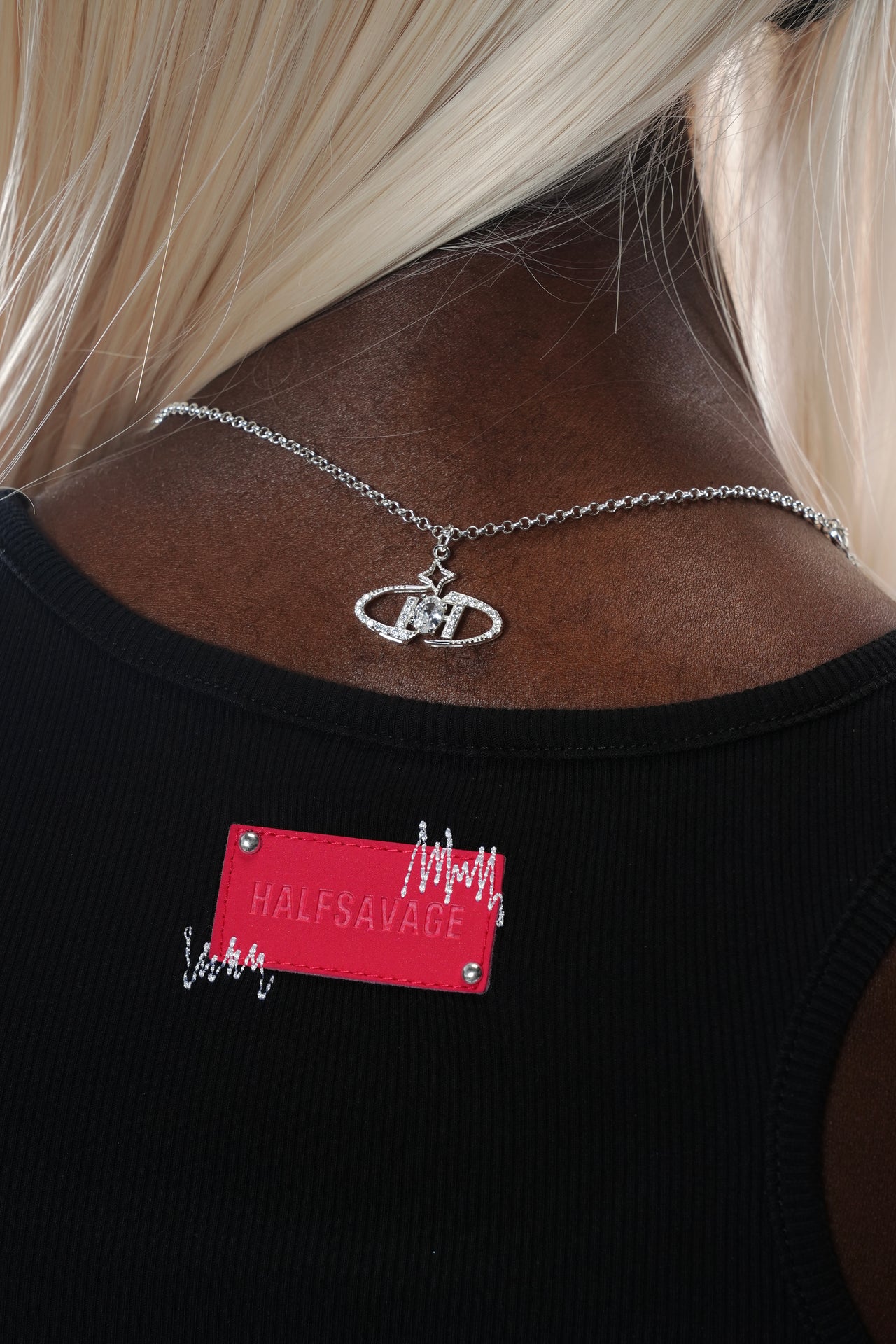 HALFSAVAGE Logo Necklace — Silver