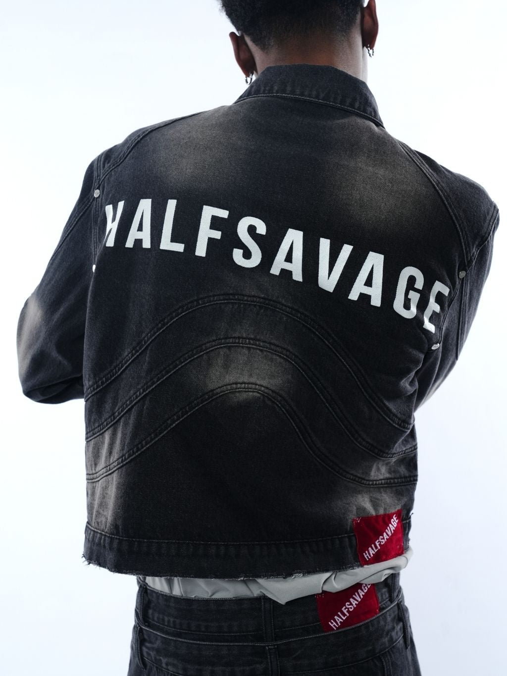 STRUCTURE DENIM JACKET — BLACK WASH