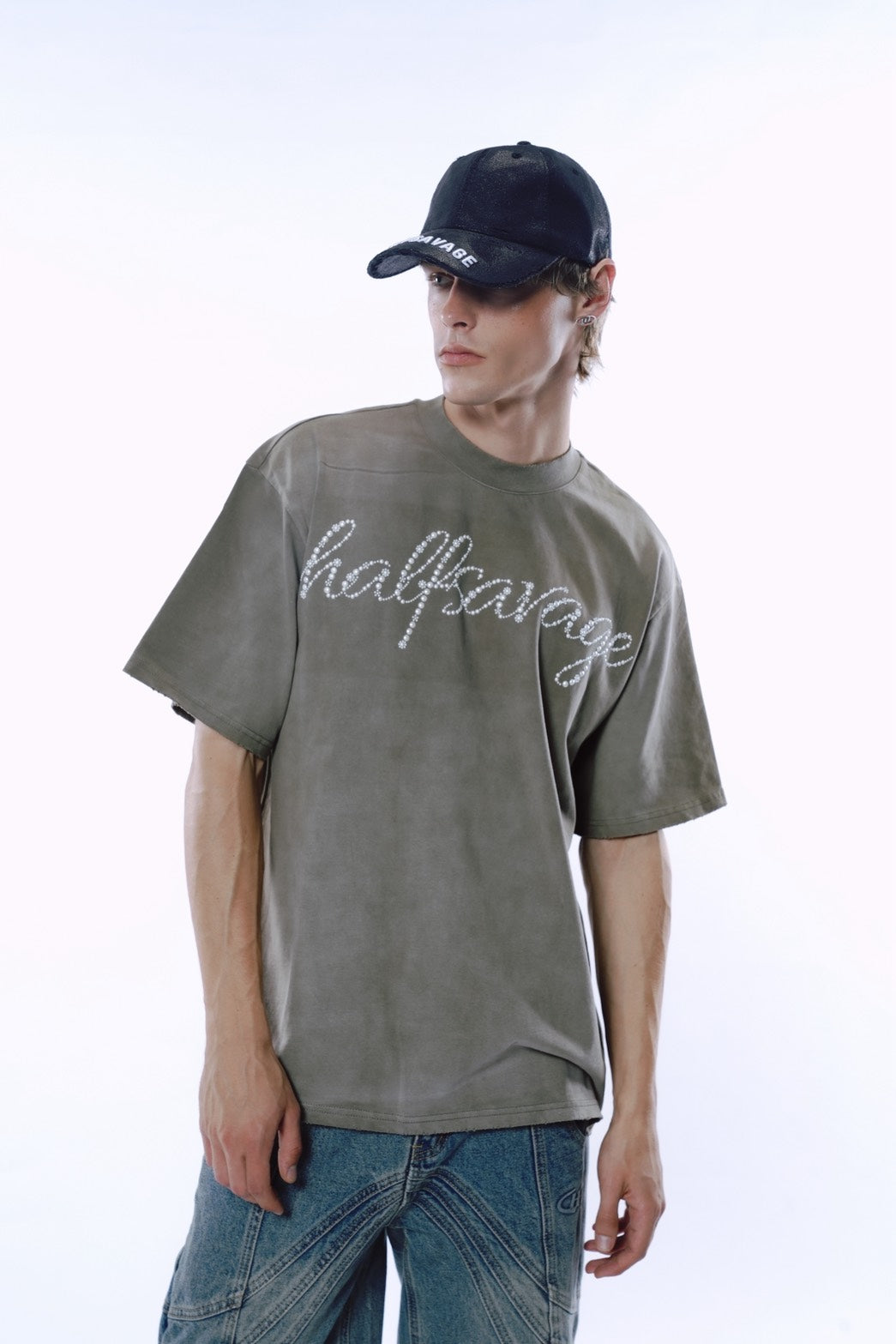 Dirty Grey Calligraphy T-Shirt