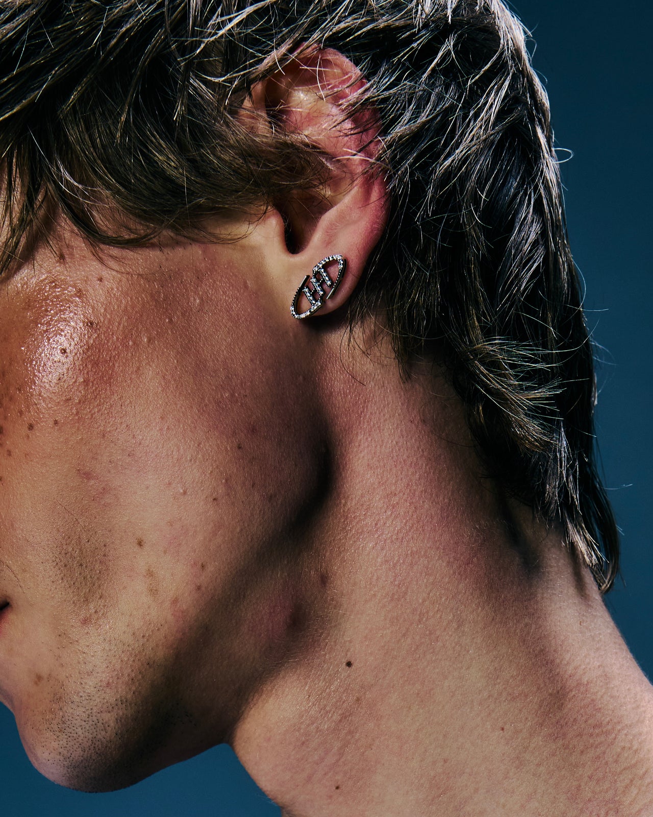 HALFSAVAGE Logo Earring — Antique Finish