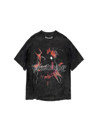 BEASTMODE T-SHIRT - DISTRESSED BLACK