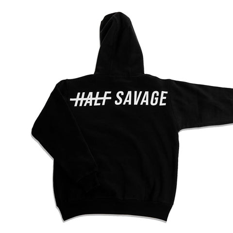 backside of Half Savage hoodie